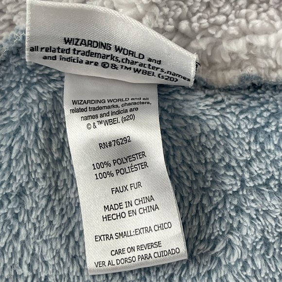 Harry Potter Wizarding World Fleece Lounge Hoodie Womens Size XS Blue Soft Cozy - Picture 10 of 12